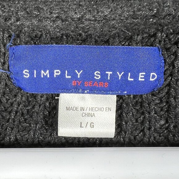 Vintage Shawl Collar Cardigan Mens L Cable Knit Gray Pockets Fisherman Sweater - Picture 13 of 16